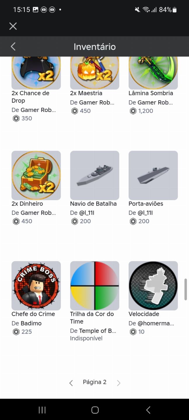 CONTA ROBLOX GASTO +20K ROBUX