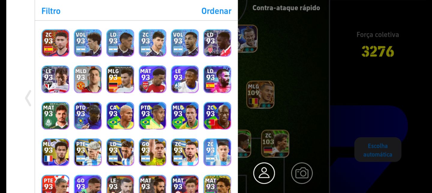 Conta de Efootball mobile braba com várias cartinhas boas, olhe as fotos