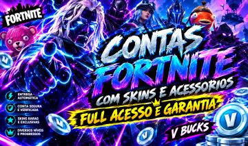CONTAS FORTNITE - SKINS EXCLUSIVAS E ITENS RAROS - FULL ACESSO - ENTREGA RAPIDA