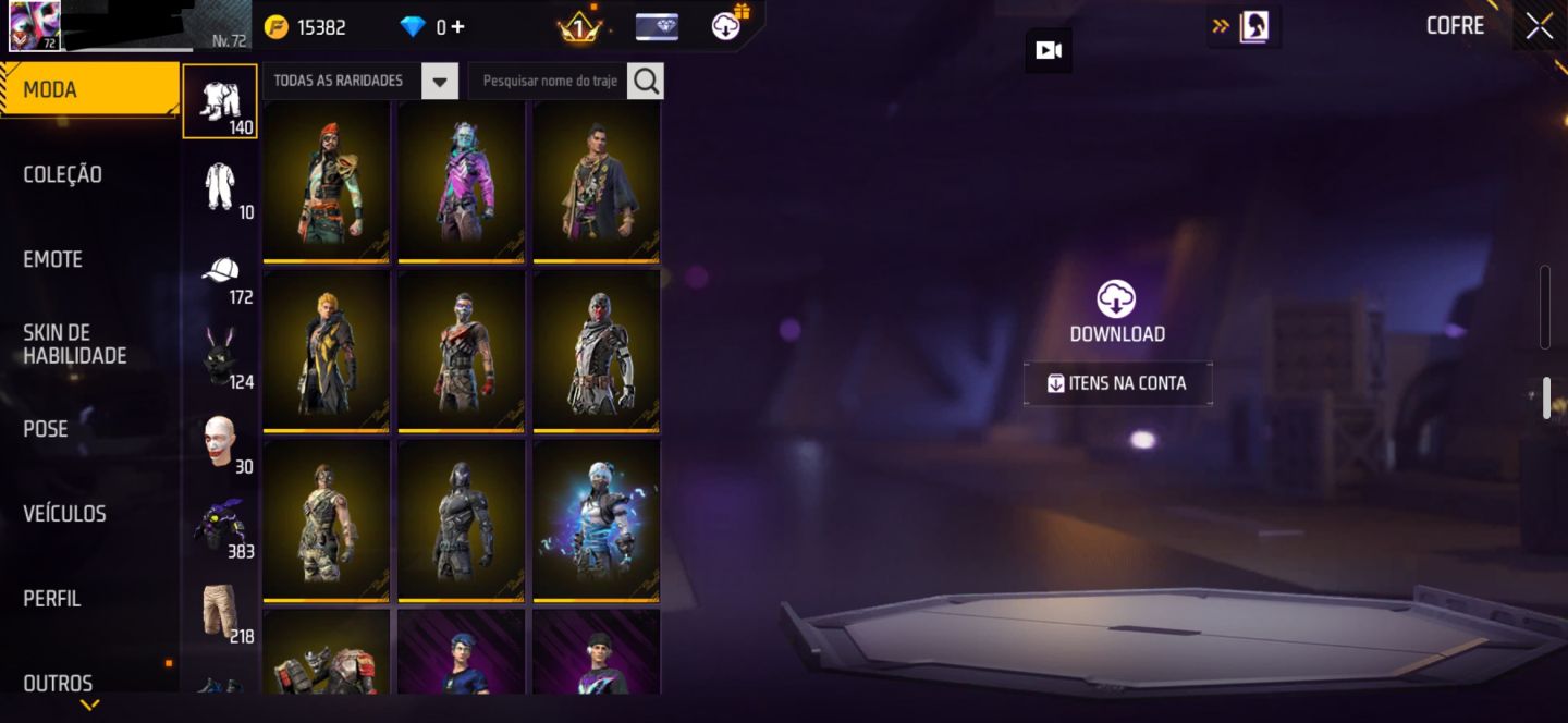 CONTA DE FREE FIRE UMP ARTE DA GUERRA
