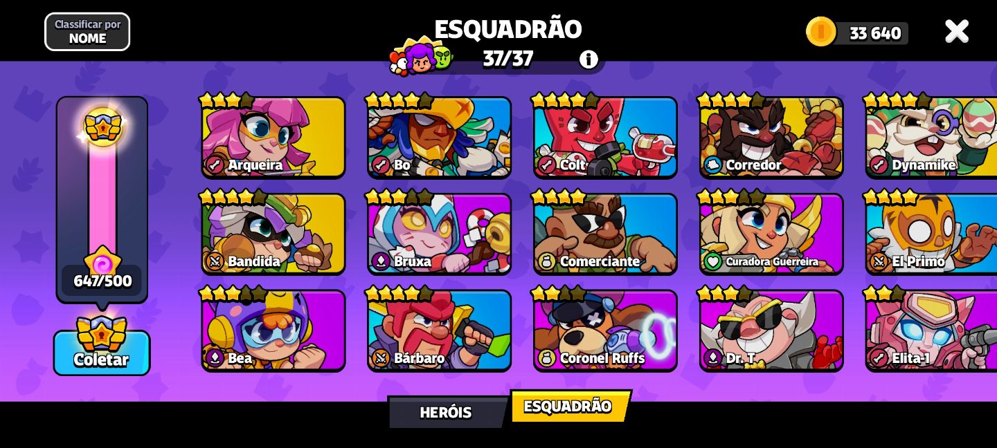 CONTA SQUAD BUSTERS À VENDA ALTA PROGRESSÃO