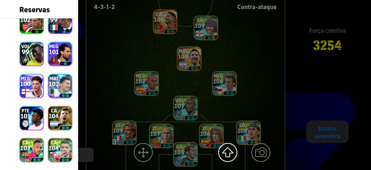 Conta Efootball Meta com Messi, CR7 e Best