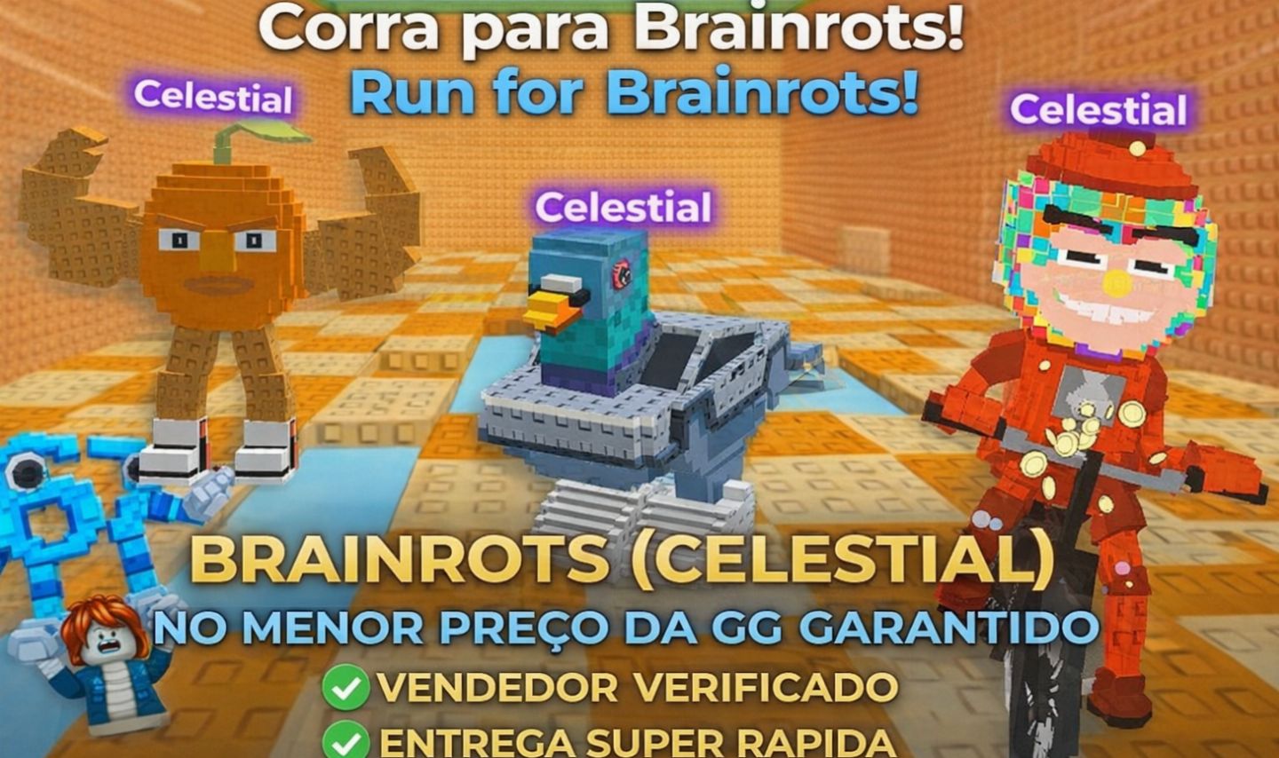 Itens Corra para Brainrots! / Run for Brainrots / celestiais de 17T e 4QD
