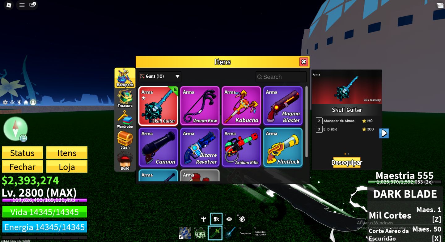 Conta de Blox Fruits Full com Buddha, Magma e Ice perm e Gamepass Dark blade V3