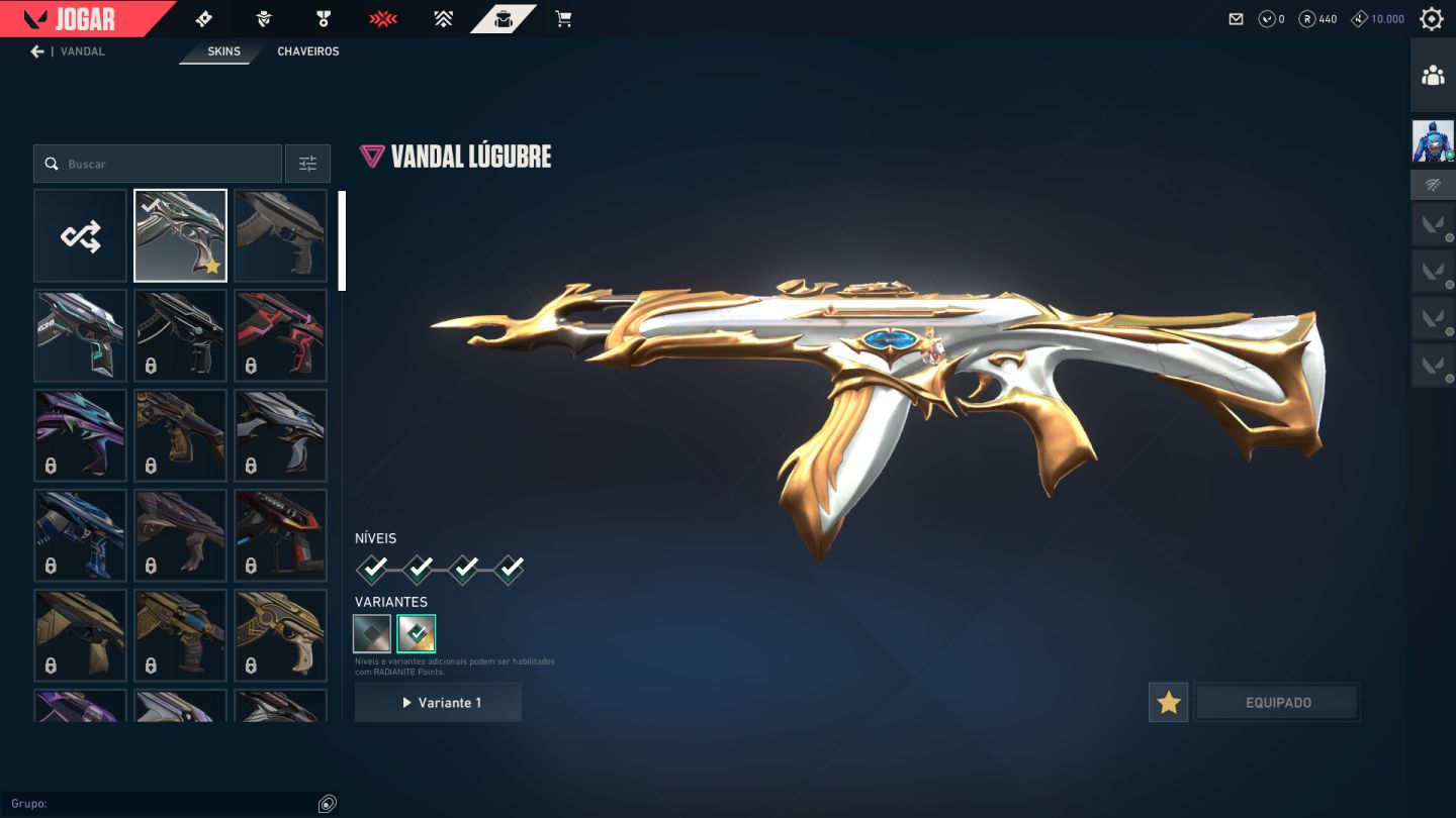 CONTA VALORANT DIAMANTE 1 COM SKIN DE FACA,VANDAL, PHANTOM E OPERATOR