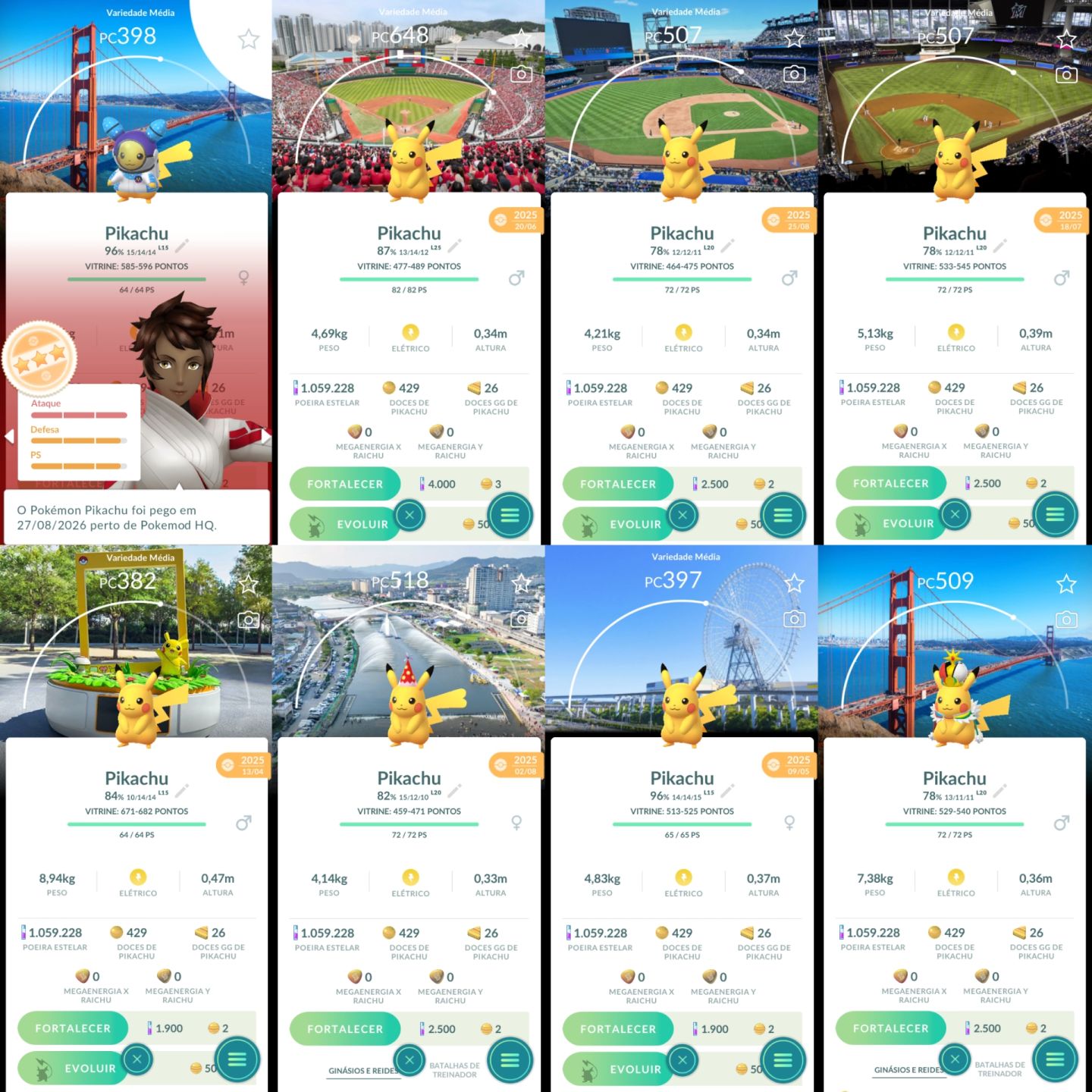 CONTA COLECIONADOR COM SHUNDO +12 LENDÁRIOS SHINY 3 100% E MT FUNDO - POKEMON GO