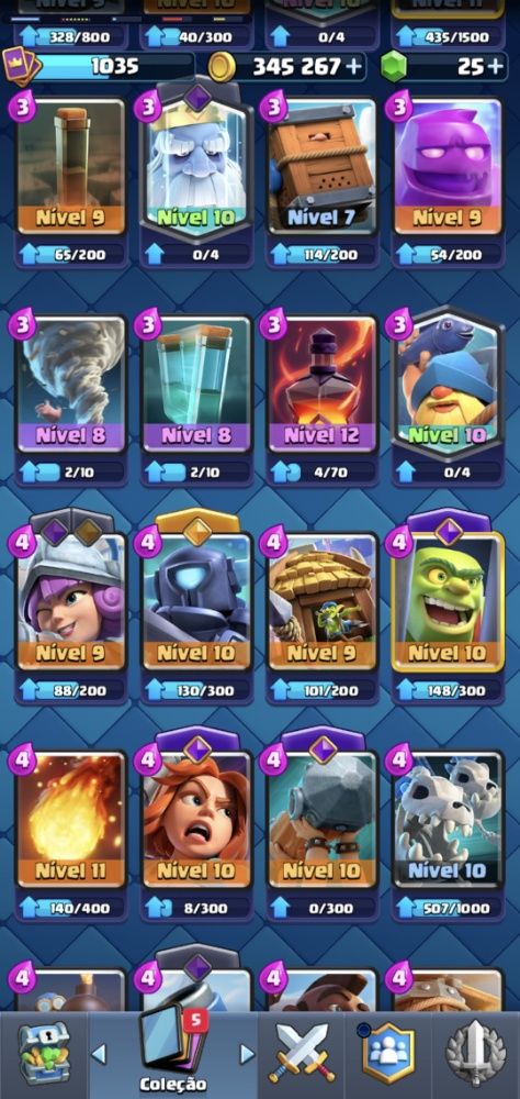 CONTA CLASH ROYALE TOP ARENA 15 COM CAMPEÃO LVL 12