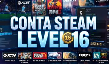 Conta Steam Nível 16 | EA FC 26 + GTA V + RDR 2 + Detroit + 45 Jogos