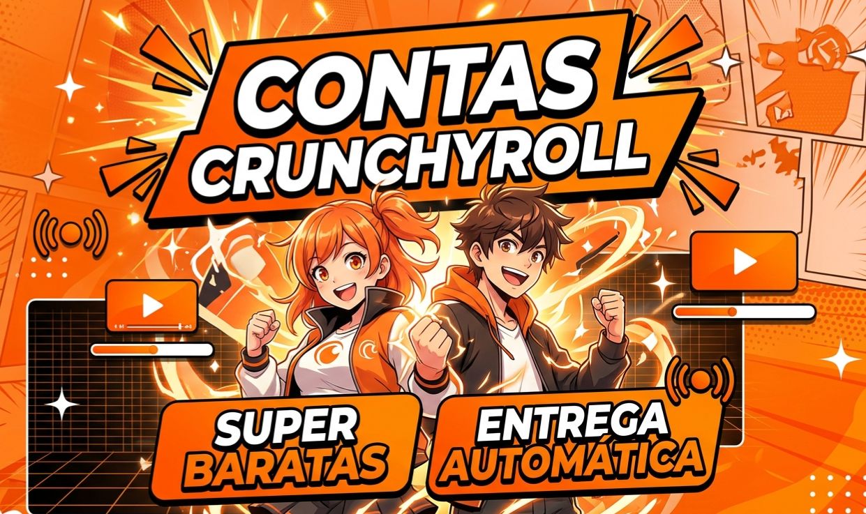 ( A MAIS BARATA!) CONTA CRUNCHYROLL + prime vídeo+brinde (conta compartilhada)