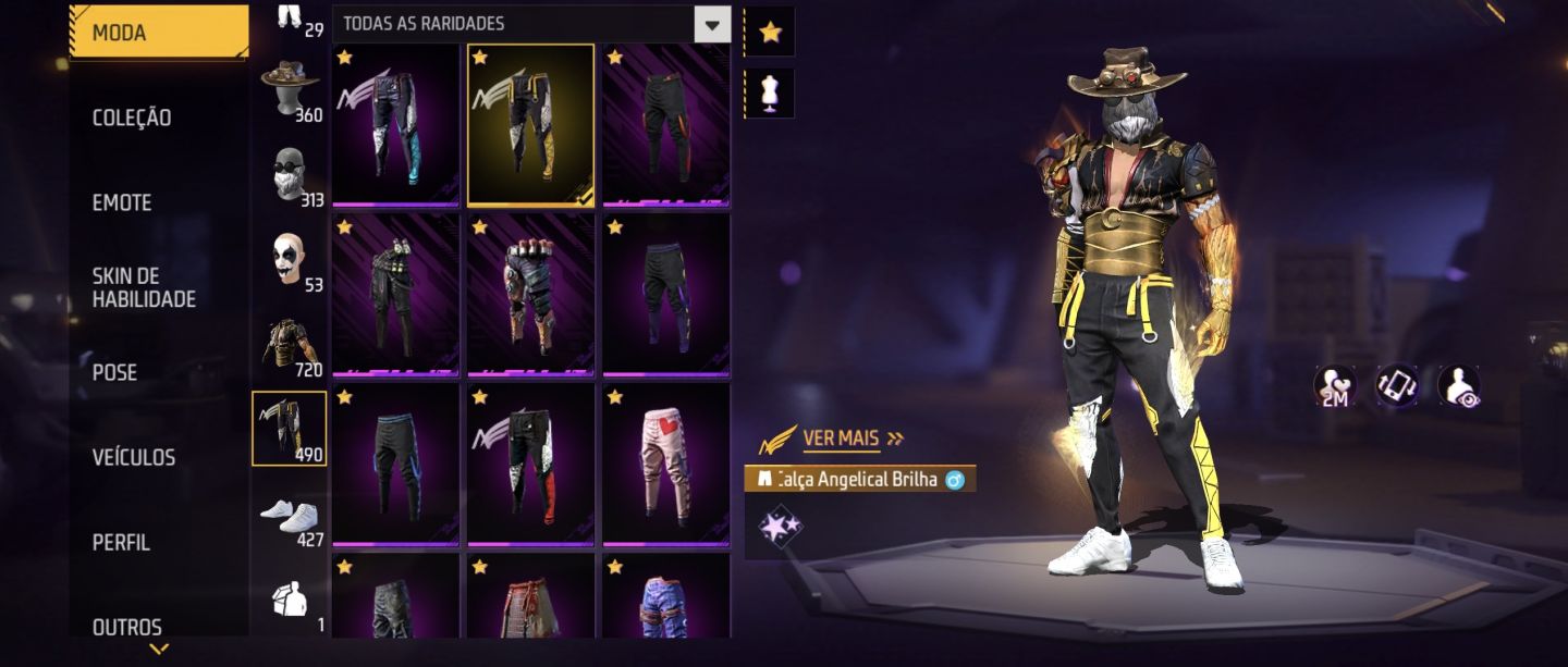 Aberto a Negociação! Conta Free Fire Prime 8, Passes 6,7,8,9,10, Full Angelical