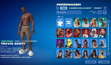 PREÇO BAIXÍSSIMO - TRAVIS SCOTT + SKINS TRYHARD - 60 SKINS - BRNDE INSANO!