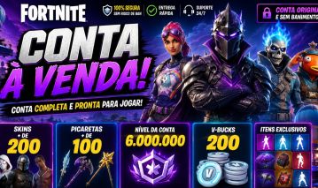 Conta Fortnite com 200+ Skins e 100+ Picaretas