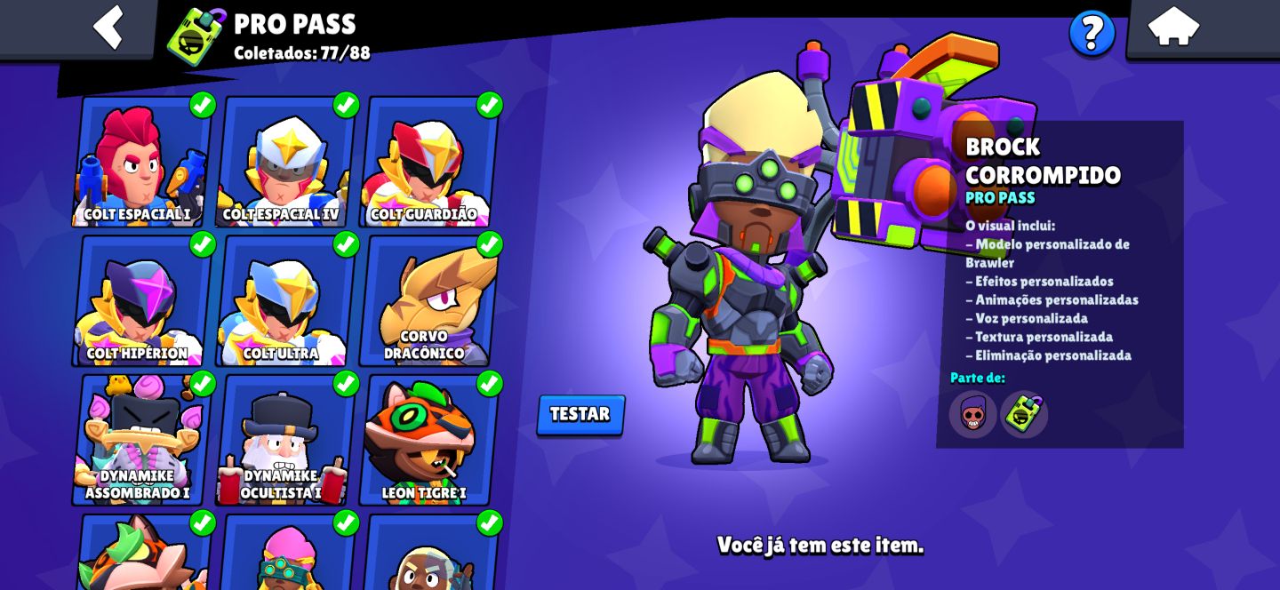 CONTA DE BRAWL STARS RARA E QUASE RANK PRO