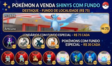 Pokémons Shiny Com Fundo Especial - Pokémon Go