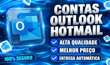 20X Contas Email Outlook & Hotmail | Menor Preço! | Entrega Automática