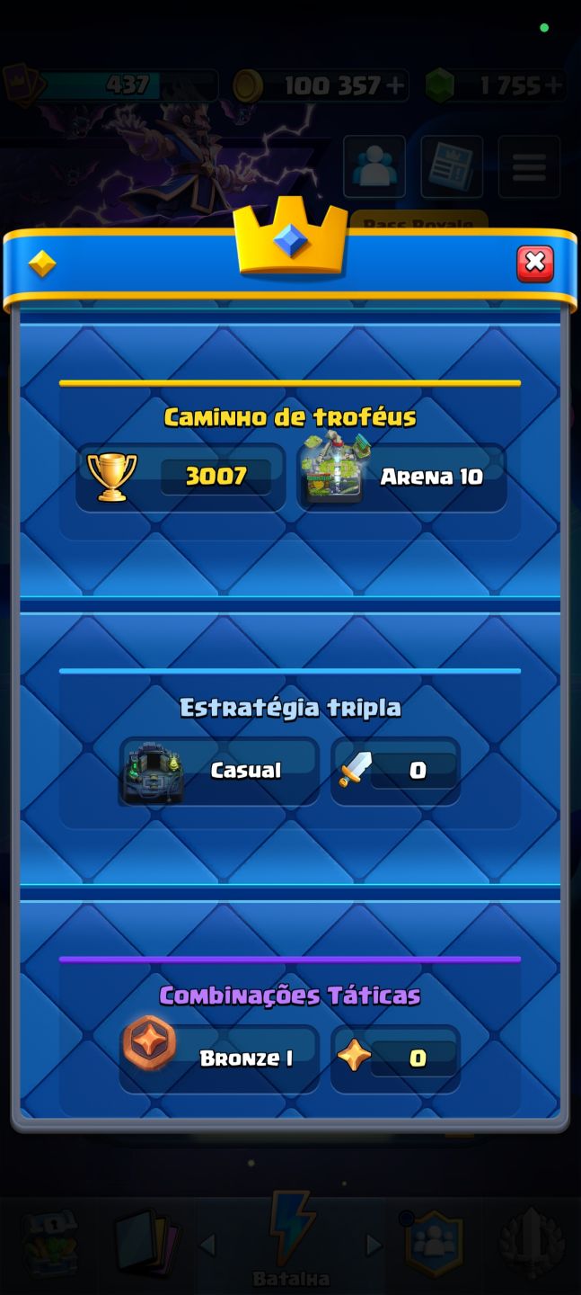 CONTA CLASH 3K TROFÉUS + 100K DE OURO + 1.500 GEMAS + 4 EVOLUÇÕES ETC[PROMOÇÃO]