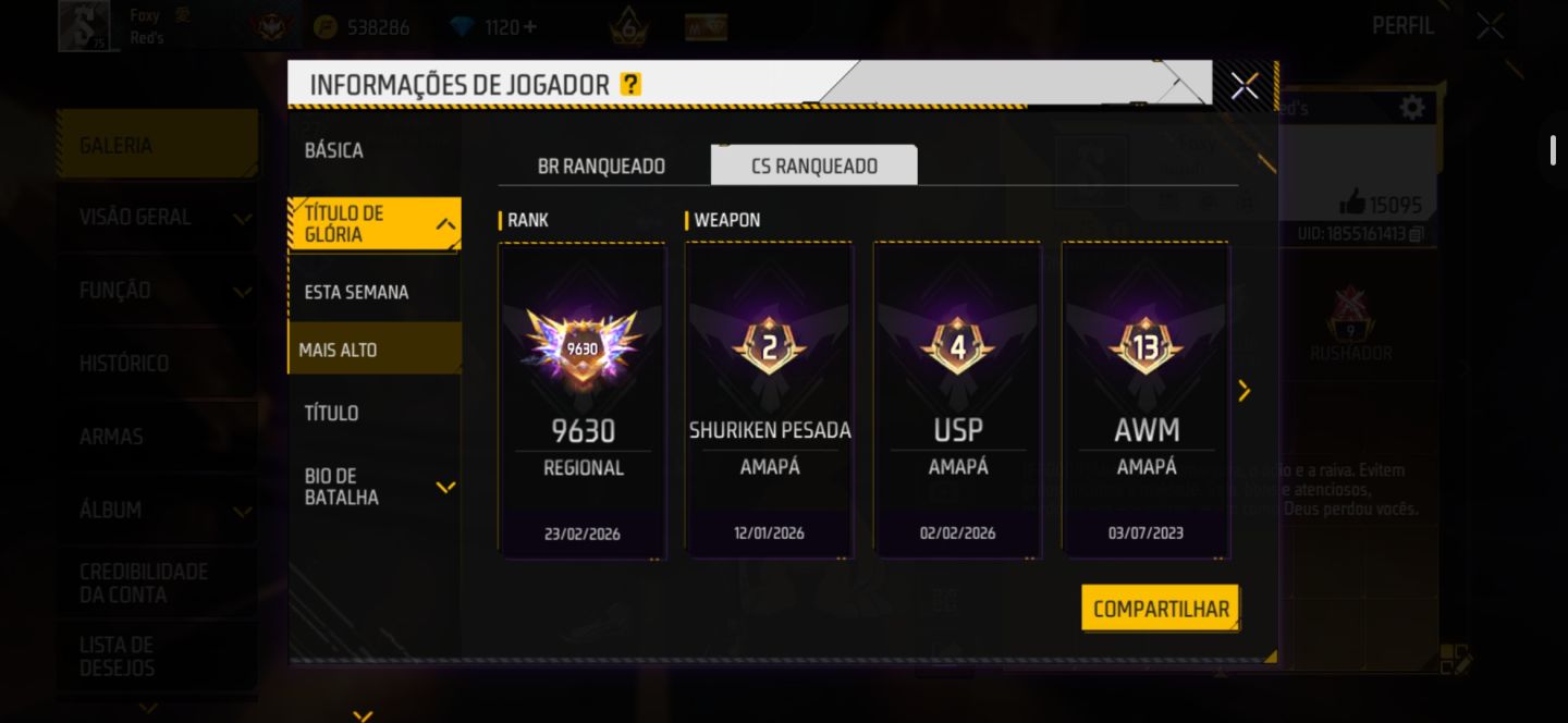 Foxy | Super Patente no Rank & CS Free Fire
