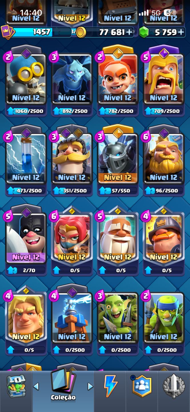 CONTA DE CLASH ROYALE COM EMBLEMA DE 10 ANOS+10K DE TROFÉU+9CARTA EVO+5K DE GEMA