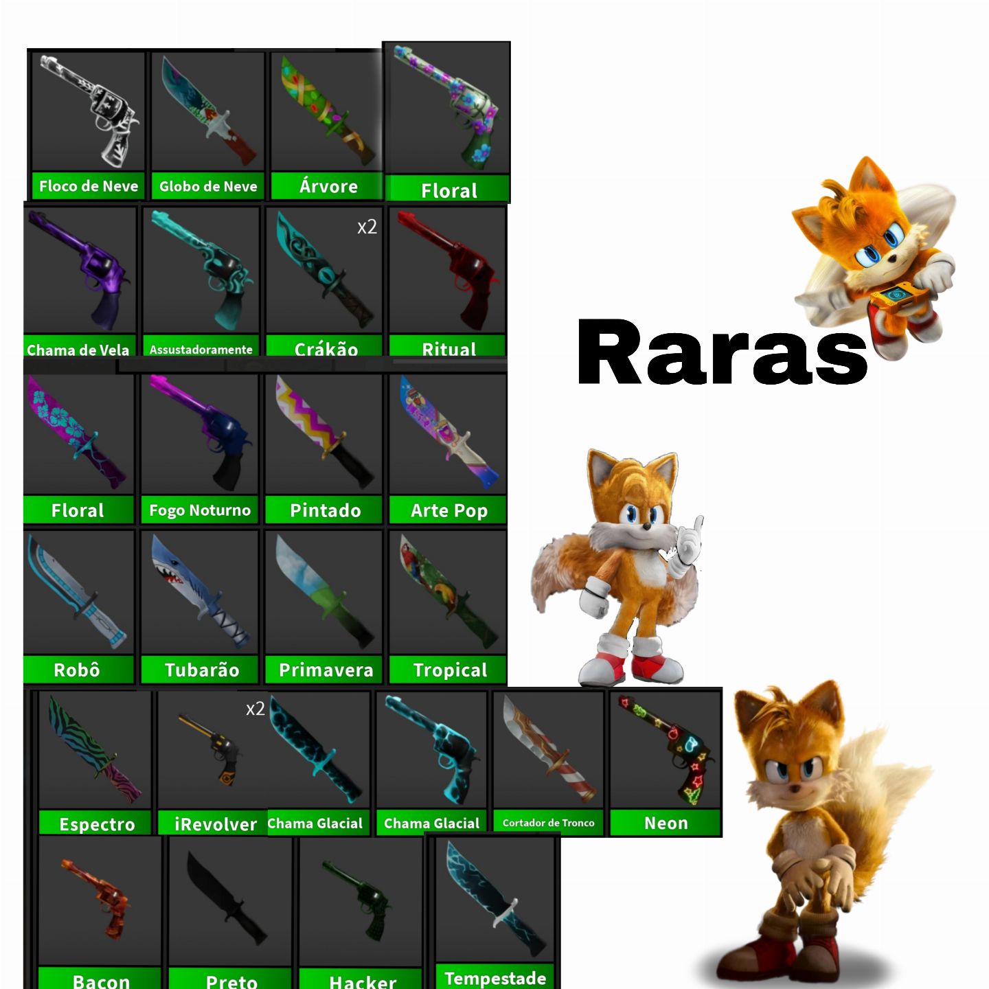 Facas Comuns Murder Mystery 2 (leia descrição)