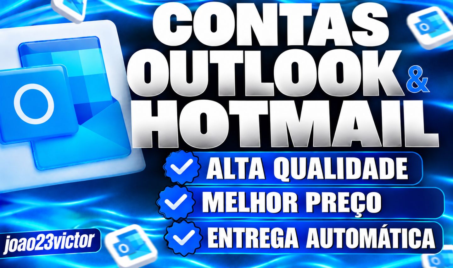 20x CONTAS EMAIL OUTLOOK & HOTMAIL | LEIA A DESCRIÇÃO | ENTREGA AUTOMÁTICA
