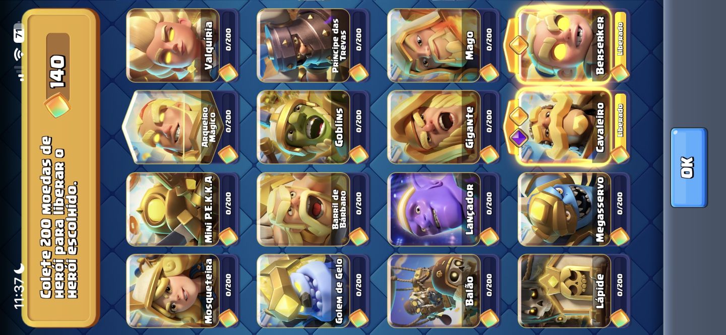 CONTA DE CLASH ROYALE COM MUITAS EVOLUTIVAS, TODAS AS CARTAS DO GAME
