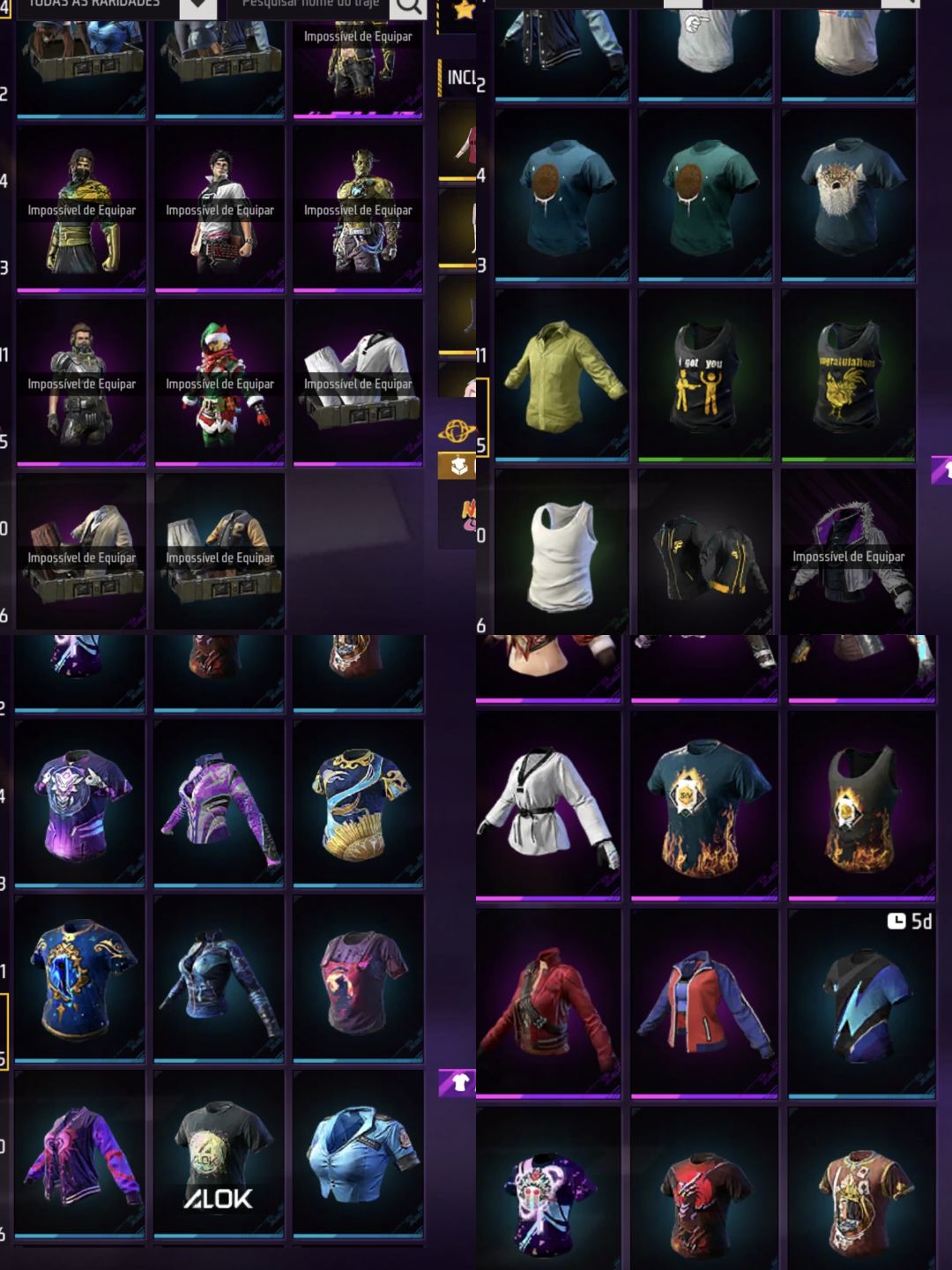 Conta de 8 anos, passes antigos, skins raras