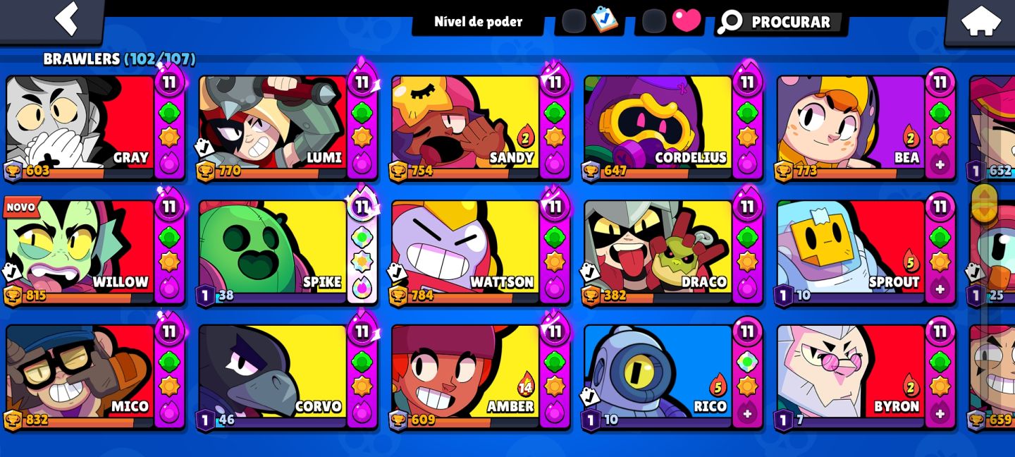 BRAWL STARS 43K | 102 BRAWLERS | 15 PRESTÍGIOS | P11 | BUZZ GODZILLA