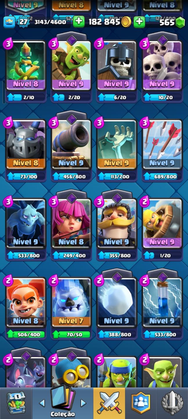 CONTA INICIANTE DE CLASH ROYALE
