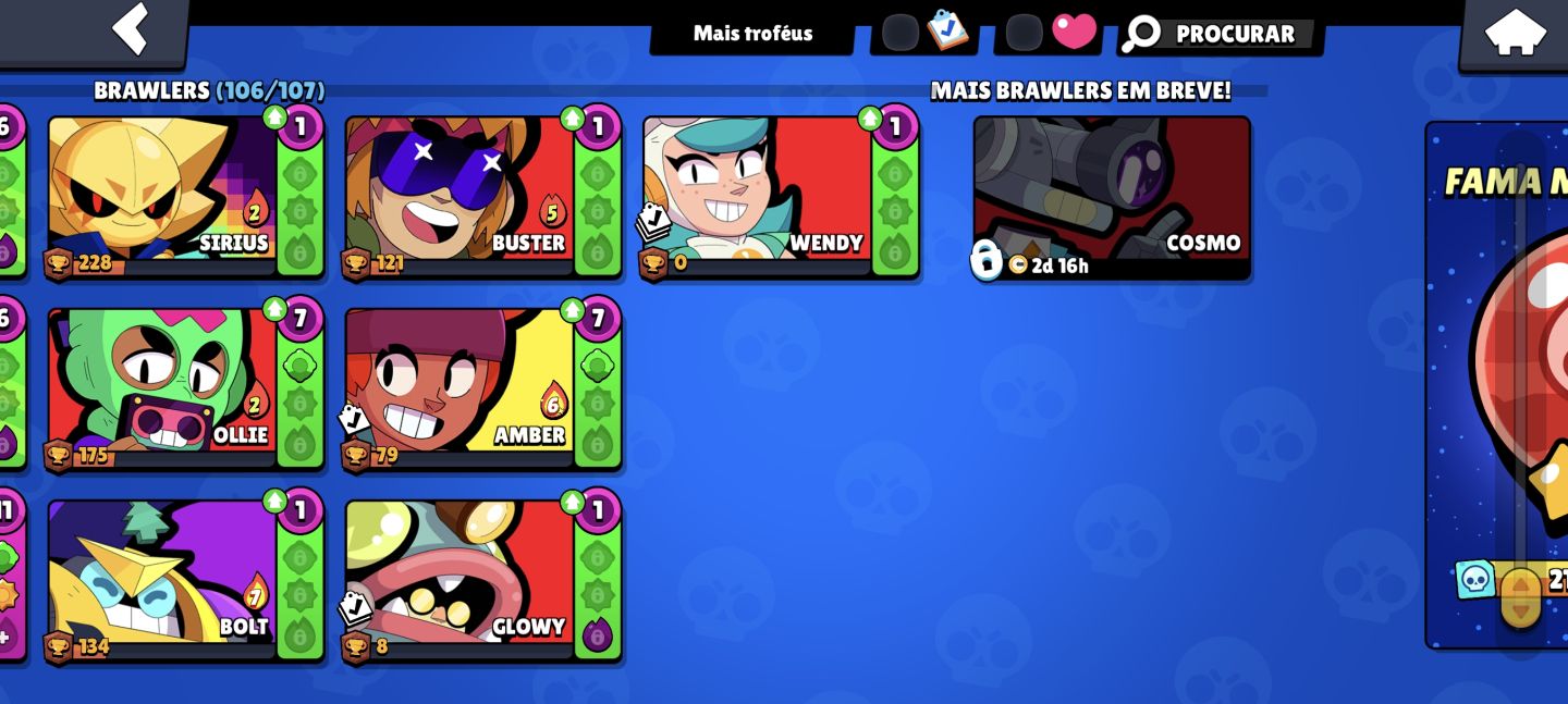 Conta Brawl Stars com todos os Brawlers e Elo mestre já pego