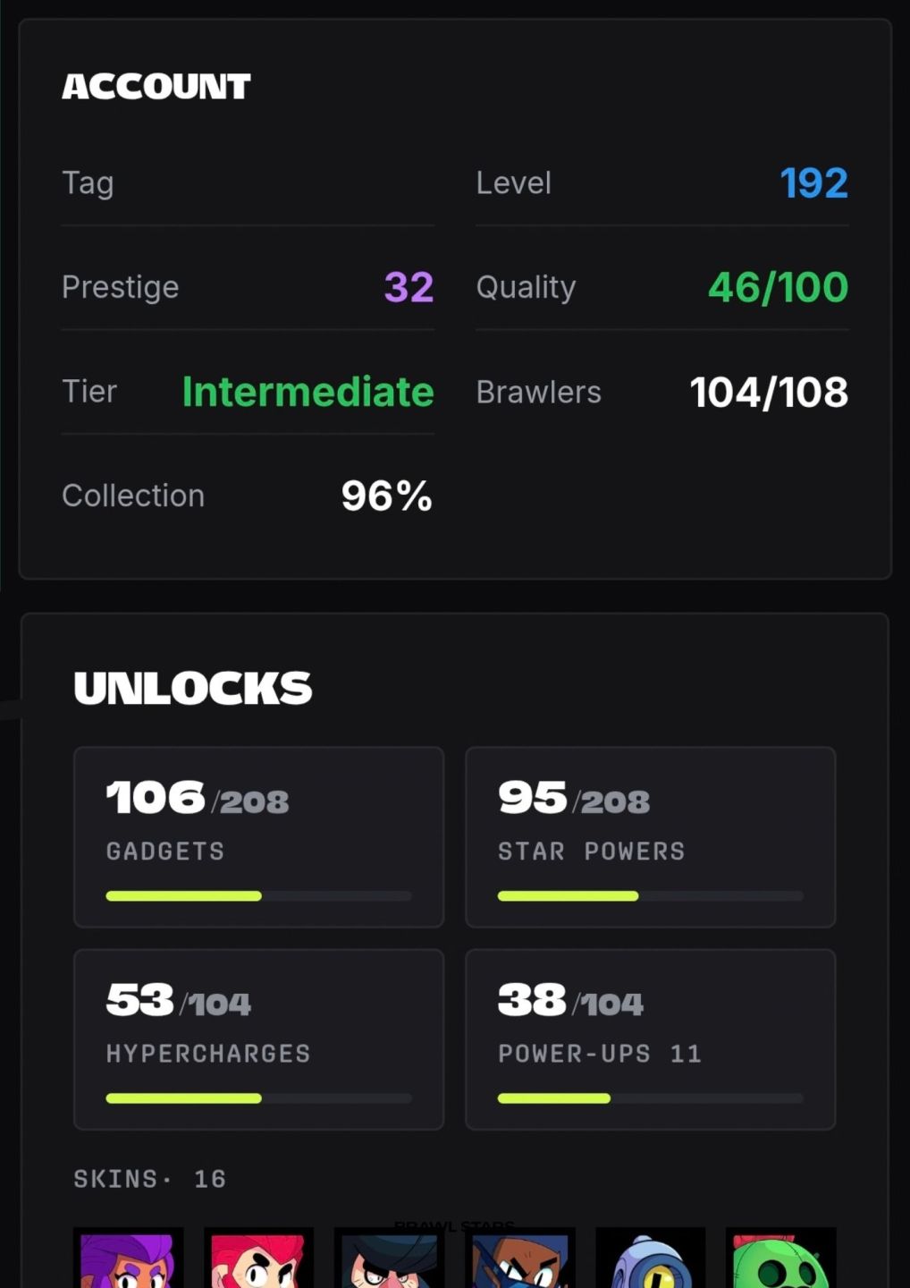 Brawl Stars | 63K+ Troféus | 104 Brawlers | Skins RARAS e ANTIGAS | 300+ Visuais