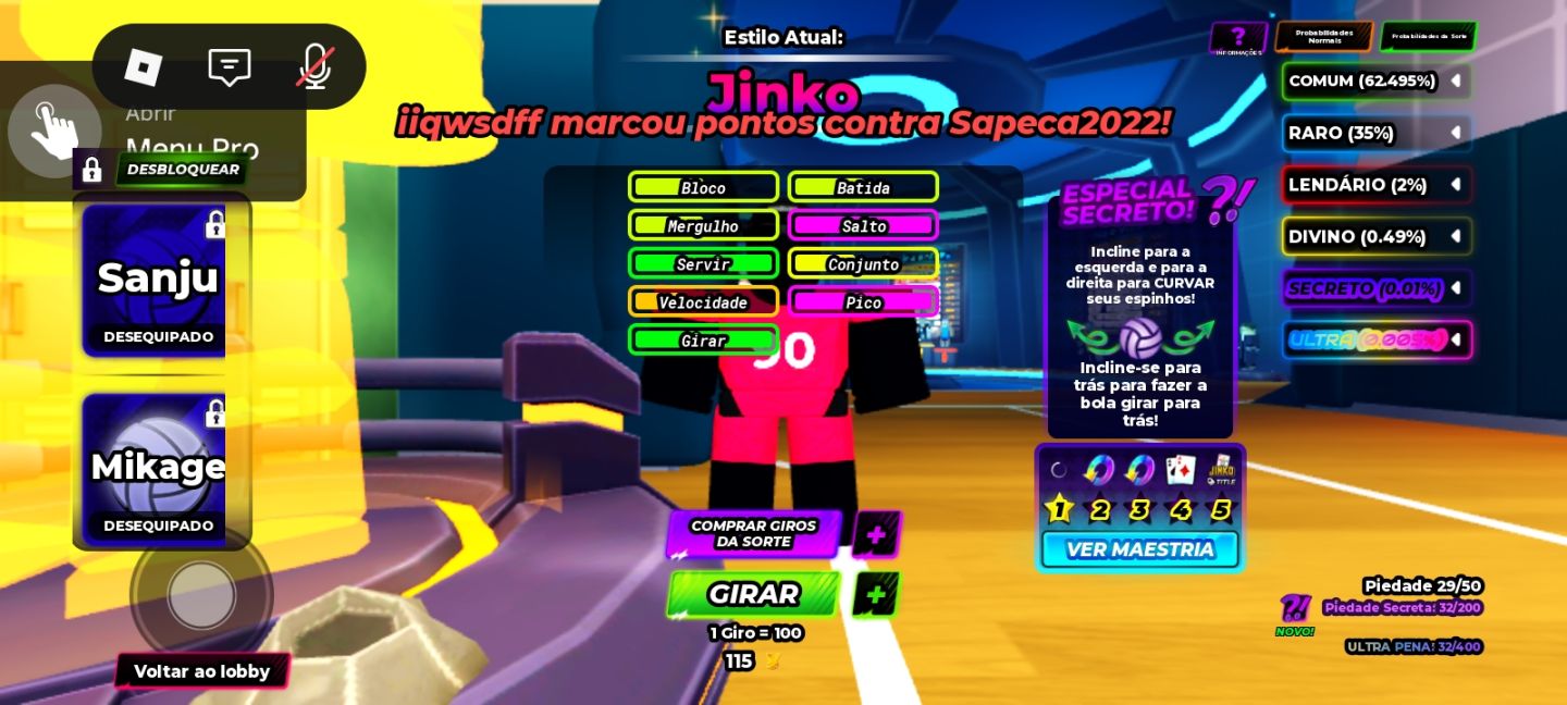 Conta de vbl com jinko e efeitos fx muito tops e raros/continha mais barata