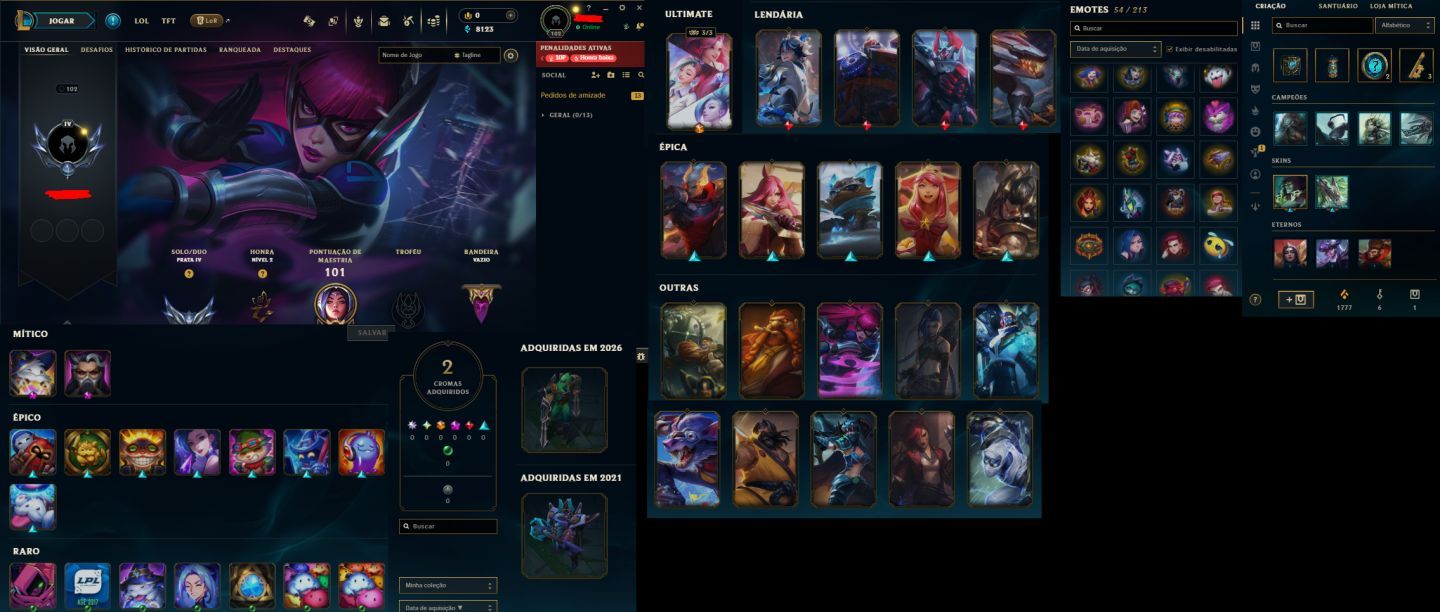 CONTA IRELIA NINJA | 20 SKINS | 1 ULTIMATE | 46 CAMPEÕES