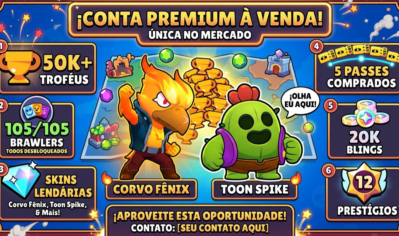 Conta brawl gemada 50k+