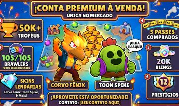Conta brawl gemada 50k+