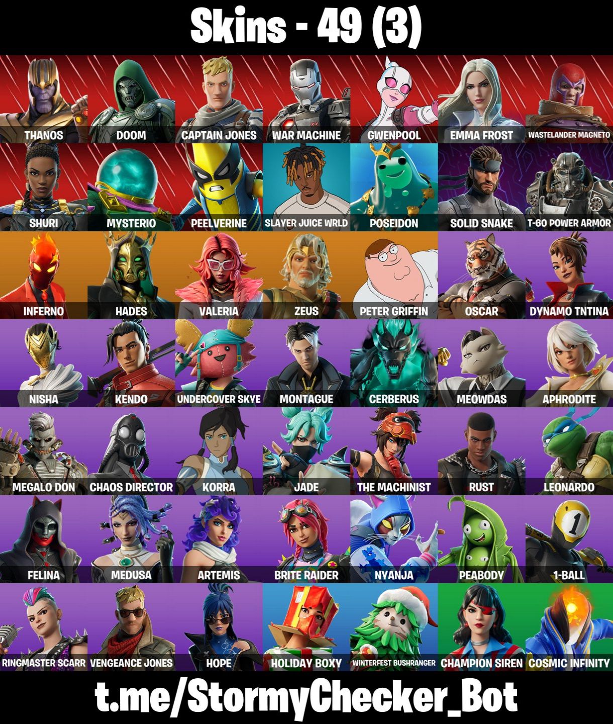 49 SKINS - INFERNO SKIN - ICON EMOTES - FNCS SKINS - 450 V-BUCKS