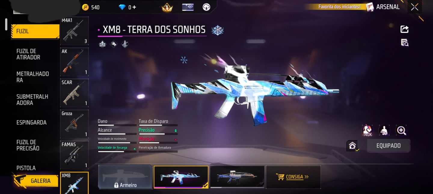 CONTA FF + NAILOONG + KAKASHI + 2 SKINS + EMOTE + XM8 ATRIBUTADA (SEU EMAIL)