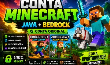 Conta Minecraft Acesso Completo e Seguro