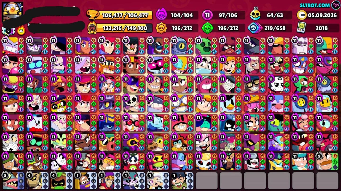 Brawl Stars - Conta criada em 2018 com diversos itens e skins