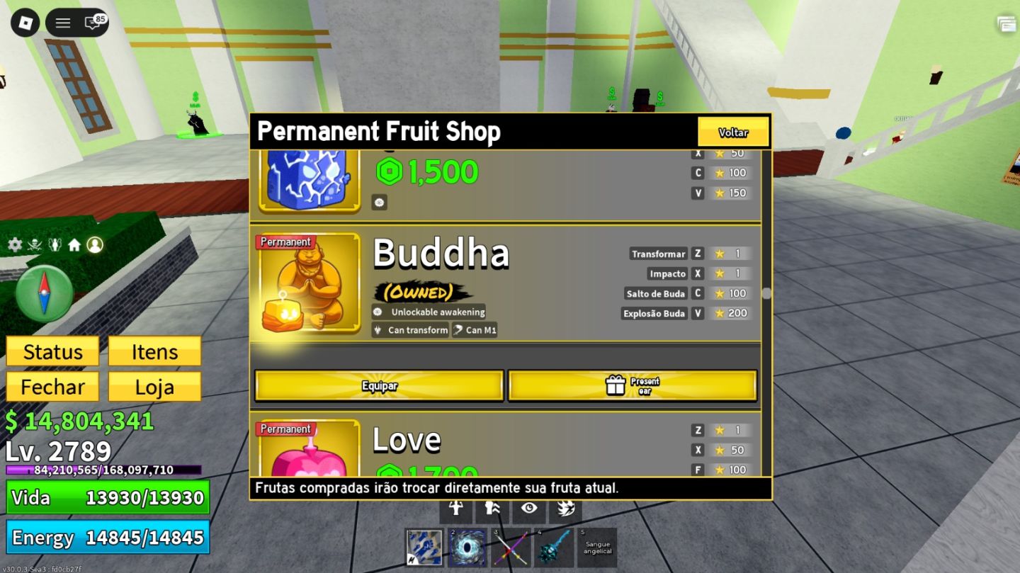 CONTA BLOX FRUITS 2789 | 4 PERM | CDK | V4 | ITENS RAROS
