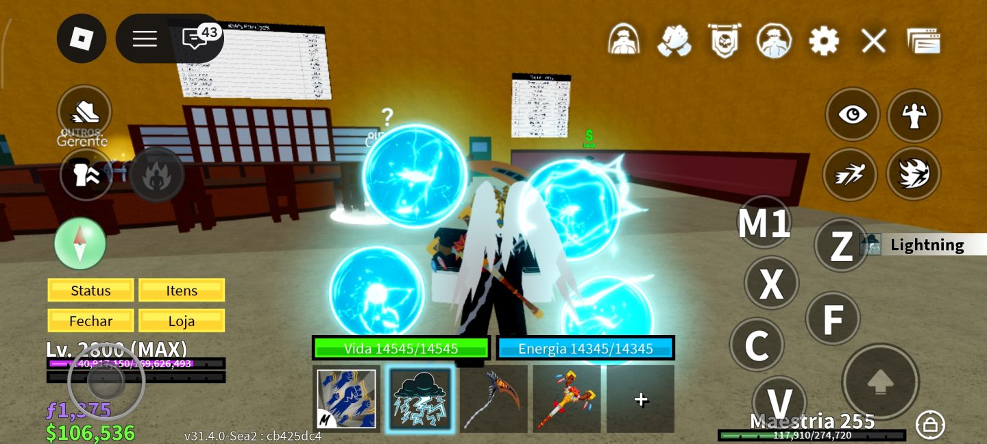 CONTA BLOX FRUITS LVL MAX | MUITOS ITENS RAROS + PERMANENT ROCKET