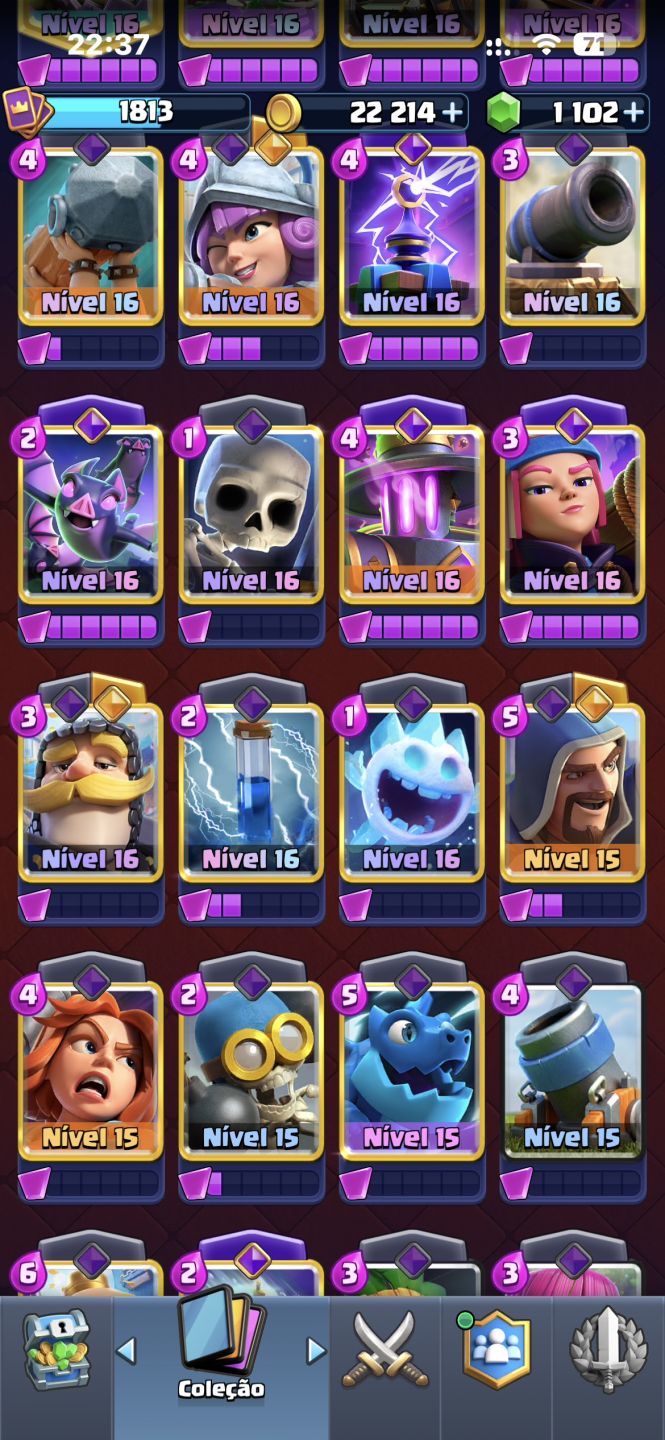 Conta antiga do clash royale (8 anos)