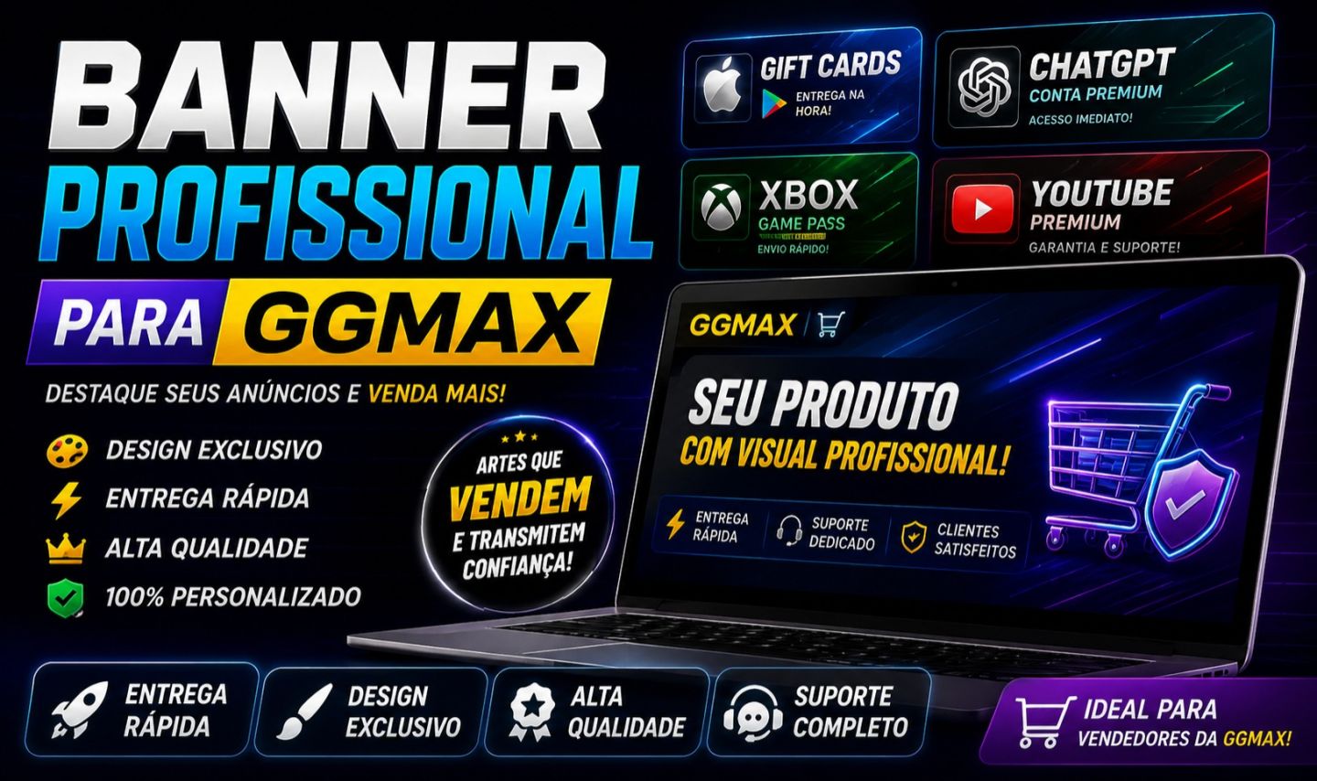 BANNER PROFISSIONAL PARA GGMAX - DESTAQUE SEUS PRODUTOS E AUMENTE SUAS VENDAS