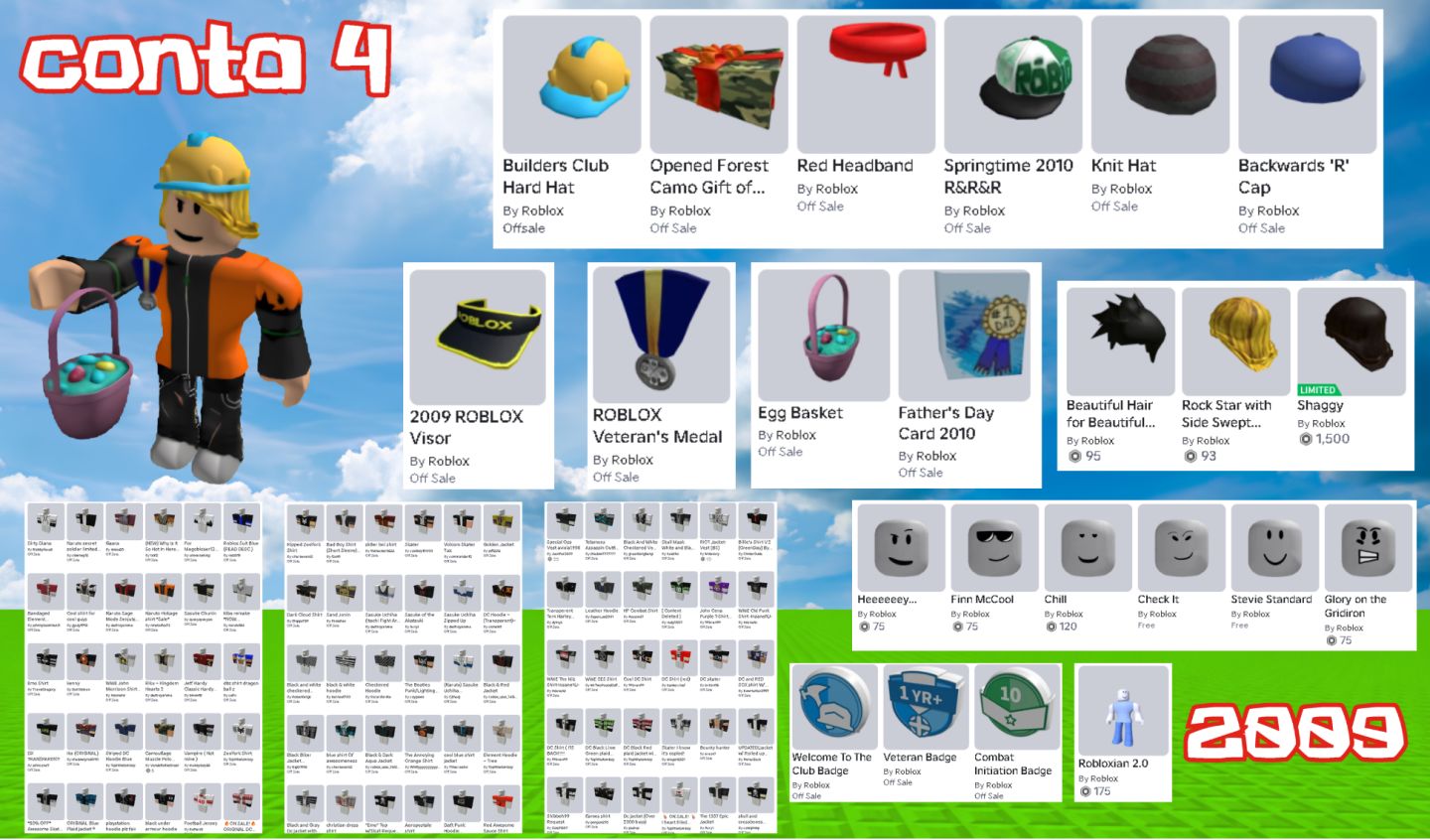 [PROMOÇÃO] CONTAS ANTIGAS ROBLOX 2007, 2008, 2009, 2010 - OFFSALES,RAP, LIMITEDS