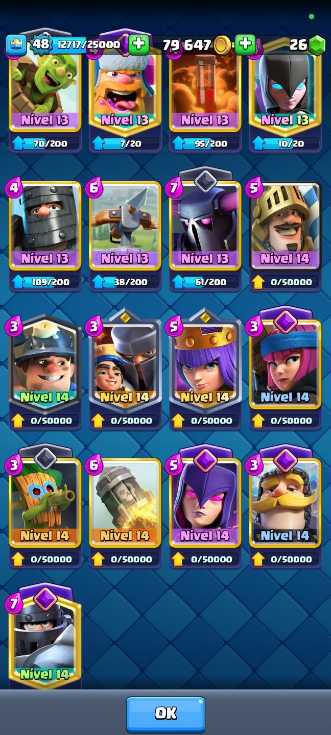 Conta de clash Royale gemada no preço/ com vários itens raros