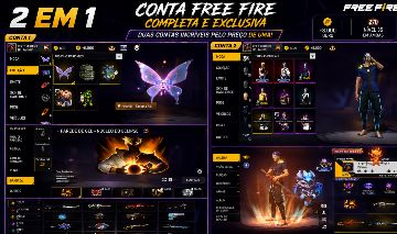 CONTA DE FF 1 EM 2 VOCE LEVA DUAS CONTAS- FREE FIRE