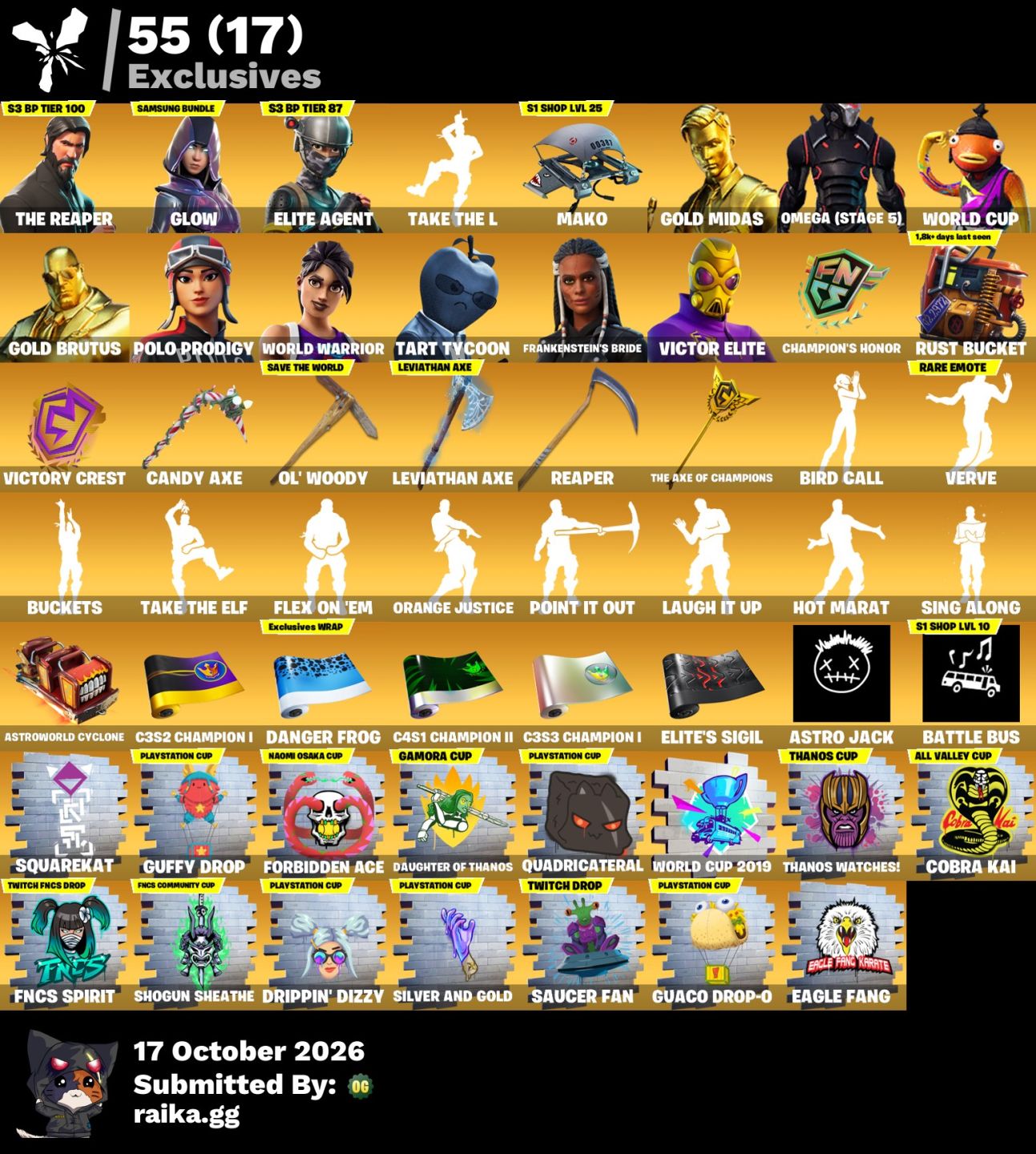 CONTA DE FORTNITE 350 SKINS TRYHARD | POLO PRODIGY | GLOW | WORLD CUP | MAKO