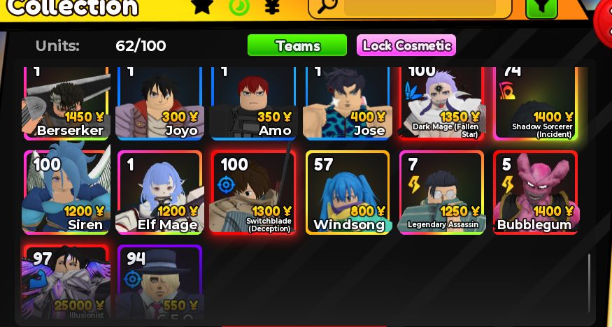Conta Anime Adventures Double UNIQUE VEGGETO