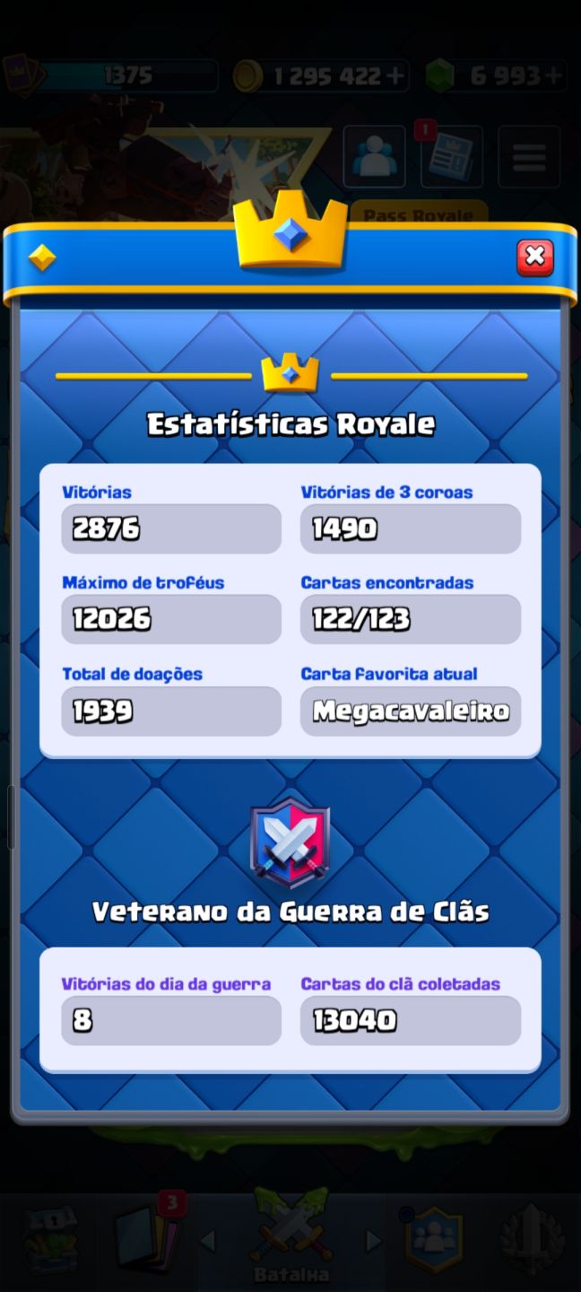 Conta Clash Royale 12k de troféus
