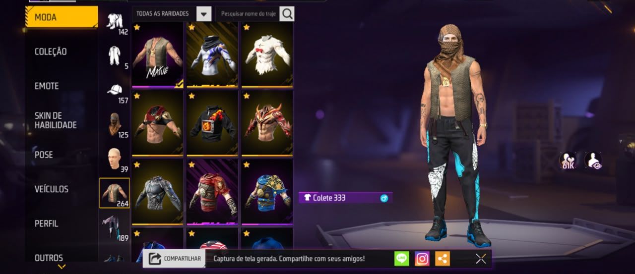 CONTA FF LVL 65 COM ANGELICAL AZUL + ARMAS ATRIBUTADAS