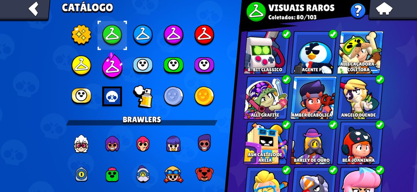 Conta BrawlStars ENDGAME - 50 LVL 11 - 300 SKINS - FULL BUFFIES - Passe Ativo